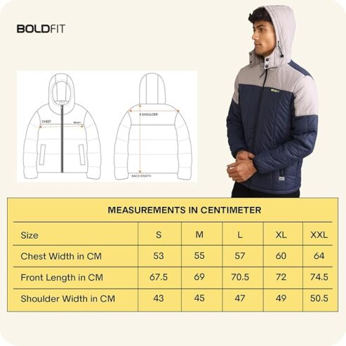 Boldfit Jacket For Men Winter Wear Puffer Jacket For Men Monsoon Winter Wear for men Men Hooded Winter Jackets For Men Padded Bomber Jacket For Men Full Sleeve Mens Jacket Winter Mens jacket Man